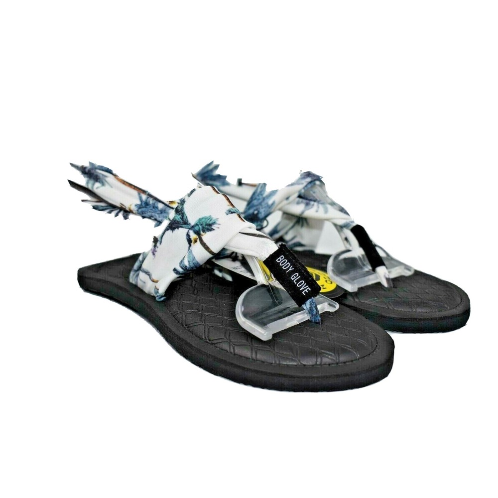 Body Glove Yoga Sling Women's White Palm Tree Comfort Sandals Size 6